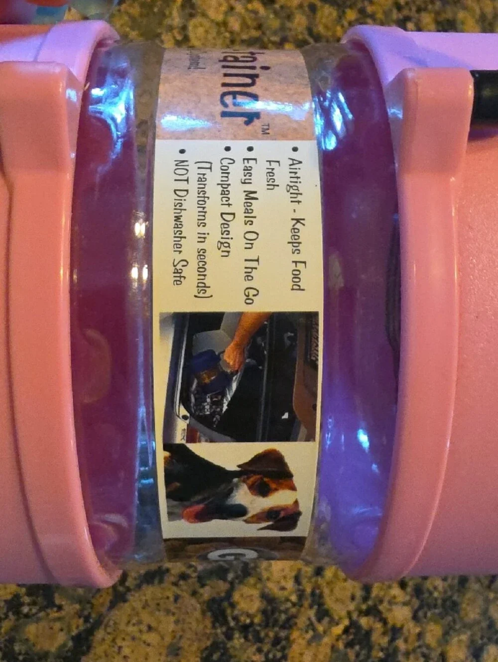 Portable Pink Pet Travel Feeder